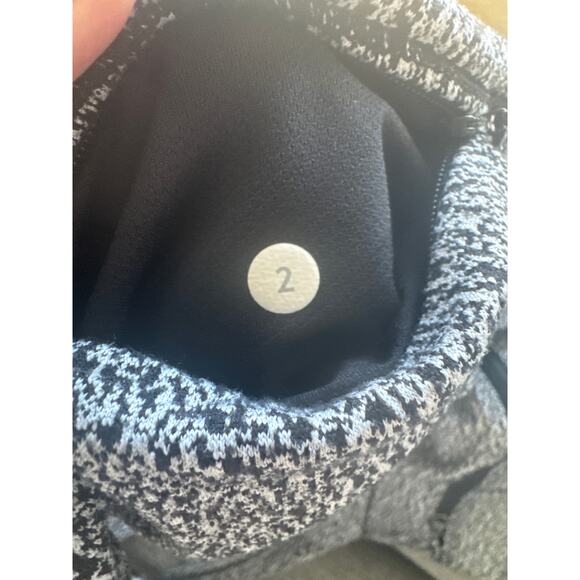 Lululemon Rush Hour 1/2 Zip Running Luon Spray Jacquard Jacket White Black 2 - Picture 6 of 6